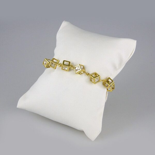 Bracelets Woman/ Pulseras Dama/ Zircon Stone/14K Real Color// B238