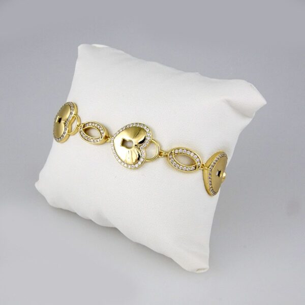 Bracelets Woman/ Pulseras Dama/  Zircon Stone/ 14K Real Color// B243