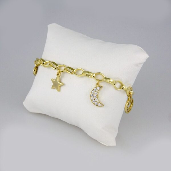 Bracelets Woman/ Pulseras Dama/  Zircon Stone/ 14K Real Color// B244