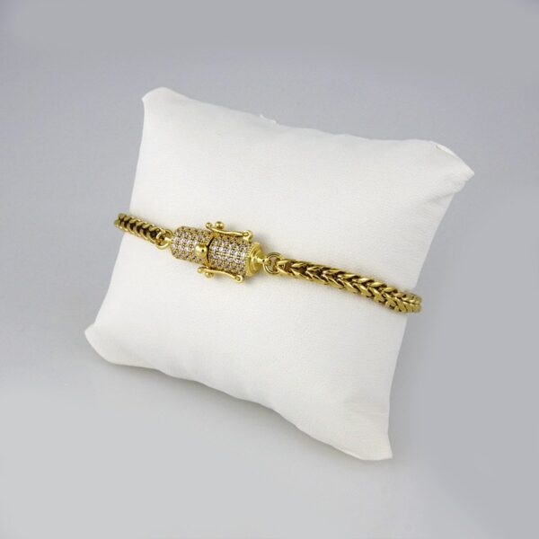 Bracelets Men's/ Pulseras Hombre/  Zircon Stone/ 14K Real Color// B246