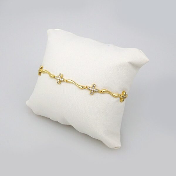 Bracelets Woman/ Pulseras mujer/  Zircon Stone/ 14K Real Color// B269