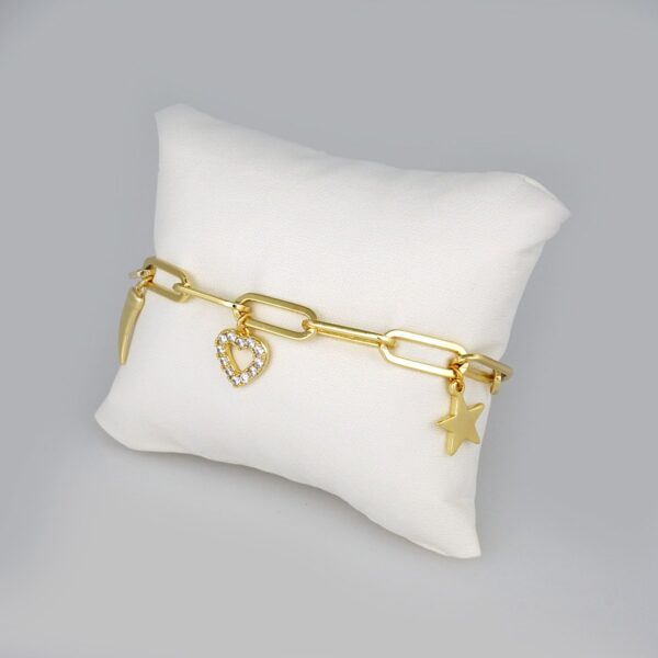 Bracelets Woman/ Pulseras Dama/ Zircon Stone/14K Real Color// B275