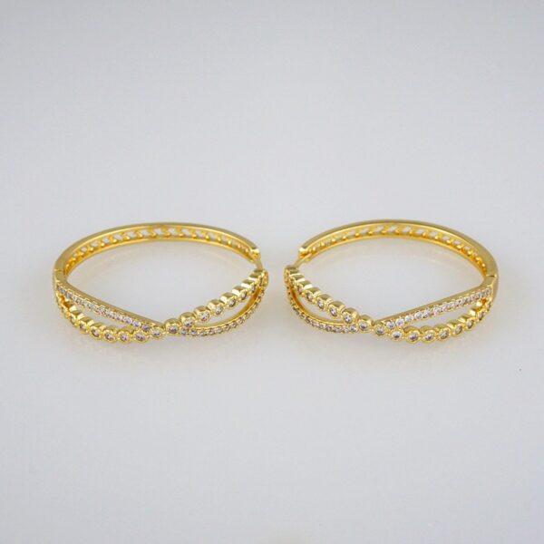 Earrings Woman/ Aretes Dama/Zircon Stone/14k Real Color// E293