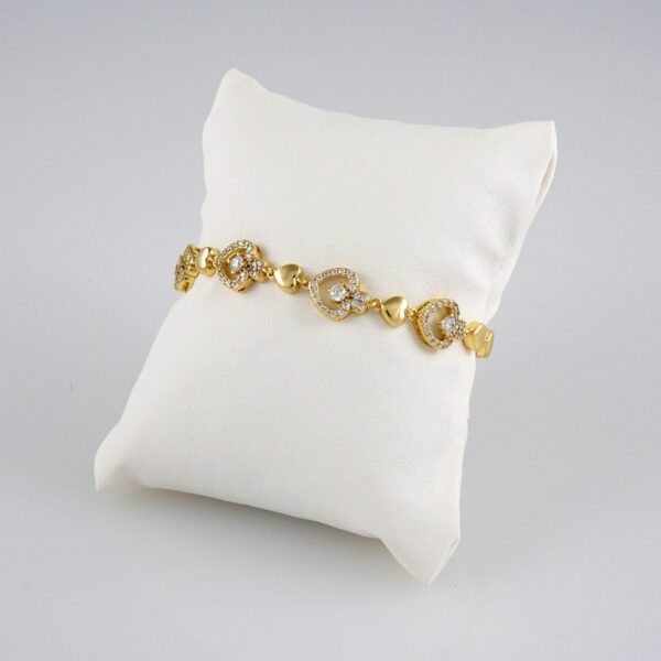 Bracelets Woman/ Manillas Mujer/  14K Real Color/ Zircon Stone// B282
