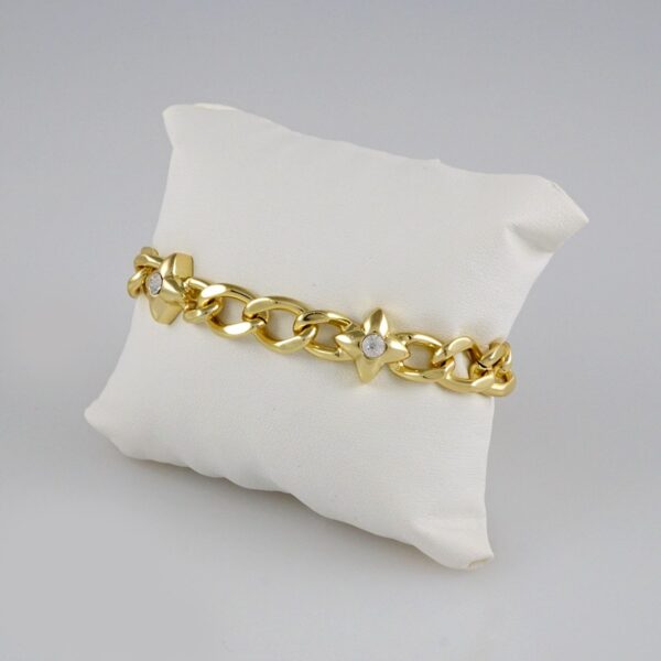 Bracelets Woman/ Pulseras Dama/  Zircon Stone/  14K Real Color// B290