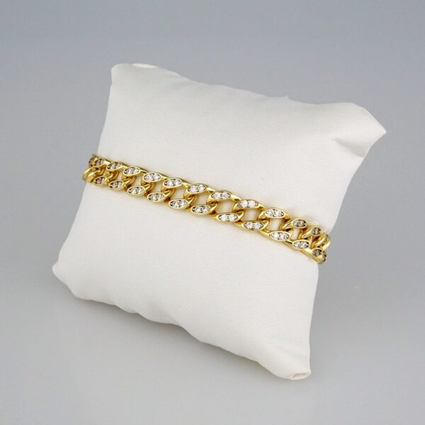 Bracelets Woman/ Pulseras Dama/  Zircon Stone/  14K Real Color// B294