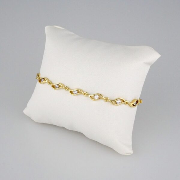 Bracelets Woman/ Pulseras Dama/  Zircon Stone/  14K Real Color// B296