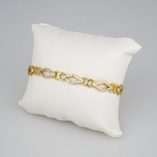 Bracelets Woman/ Pulseras Dama/  Zircon Stone/  14K Real Color// B305