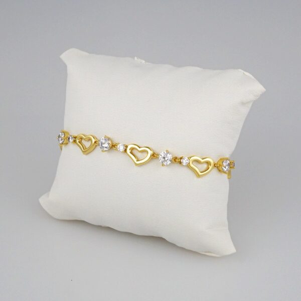 Bracelets Woman/ Pulseras Dama/  Zircon Stone/  14K Real Color// B313