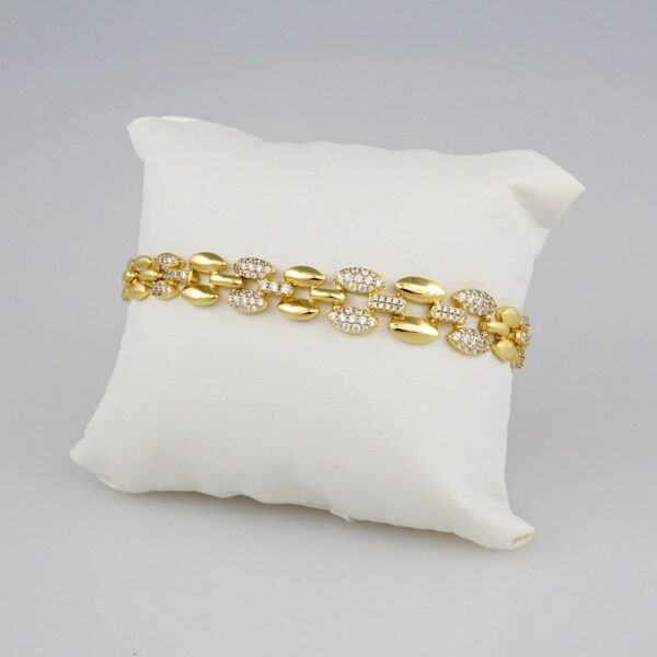 Bracelets Woman/ Pulseras Dama/  Zircon Stone/  14K Real Color// B315