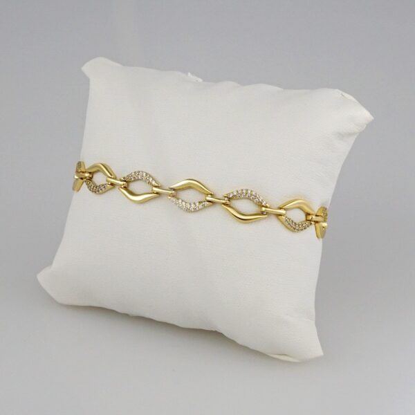 Bracelets Woman/ Pulseras Dama/  Zircon Stone/  14K Real Color// B317