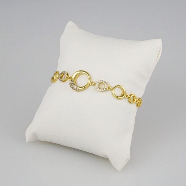 Bracelets Woman/ Pulseras Dama/  Zircon Stone/  14K Real Color// B319