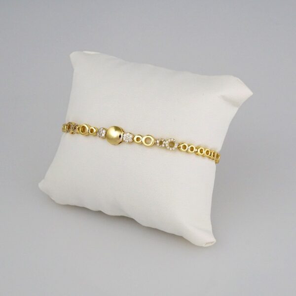 Bracelets Woman/ Pulseras Dama/ Zircon Stone/14K Real Color// B323