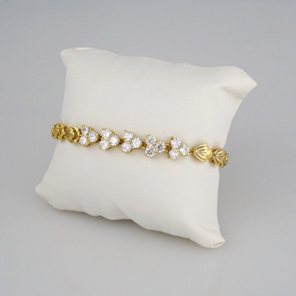 Bracelets Woman/ Pulseras Dama/  Zircon Stone/  14K Real Color// B324