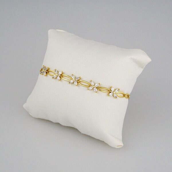 Bracelets Woman/ Pulseras Dama/  Zircon Stone/  14K Real Color// B328