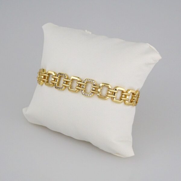 Bracelets Woman/ Pulseras Dama/  Zircon Stone/  14K Real Color// B330