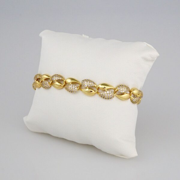 Bracelets Woman/ Pulseras Dama/  Zircon Stone/  14K Real Color// B331