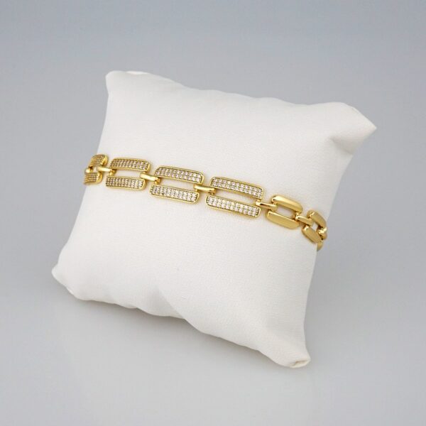 Bracelets Woman/ Pulseras Dama/  Zircon Stone/  14K Real Color// B336