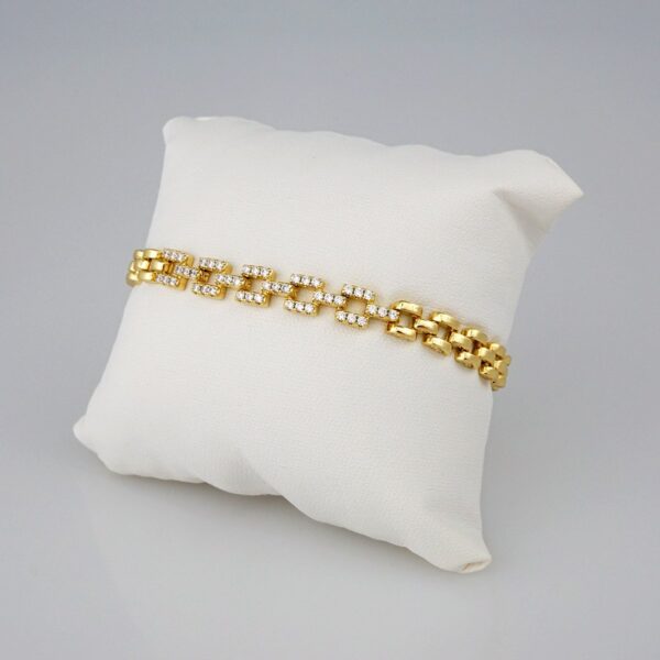 Bracelets Woman/ Pulseras Dama/  Zircon Stone/  14K Real Color// B340