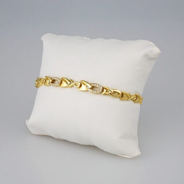 Bracelets Woman/ Pulseras Dama/  Zircon Stone/  14K Real Color// B341