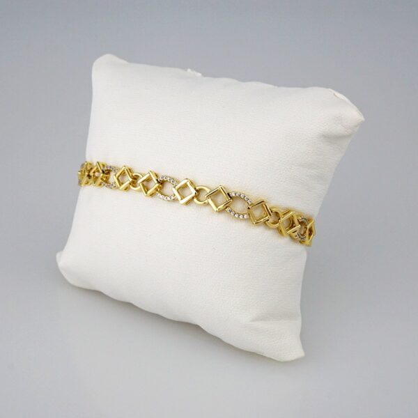 Bracelets Woman/ Pulseras Dama/ Zircon Stone/14K Real Color// B342