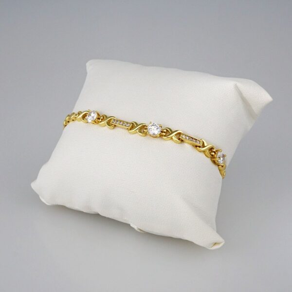 Bracelets Woman/ Pulseras Dama/  Zircon Stone/  14K Real Color// B343