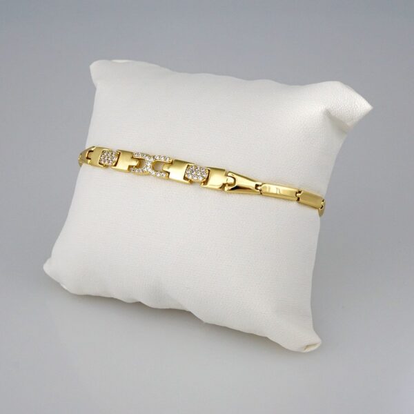 Bracelets Woman/ Pulseras Dama/  Zircon Stone/  14K Real Color// B345