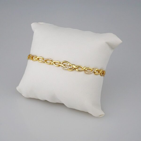 Bracelets Woman/ Pulseras Dama/  Zircon Stone/  14K Real Color// B346