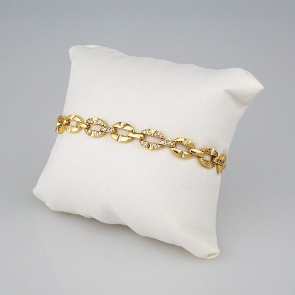 Bracelets Woman/ Pulseras Dama/  Zircon Stone/  14K Real Color// B347