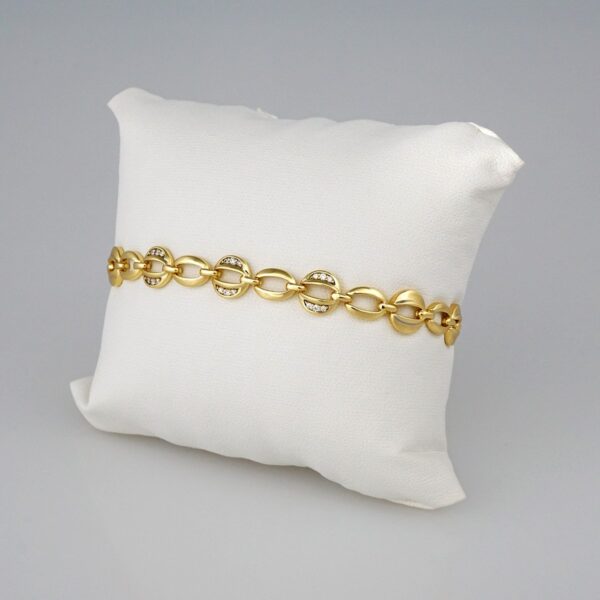 Bracelets Woman/ Pulseras Dama/  Zircon Stone/  14K Real Color// B349