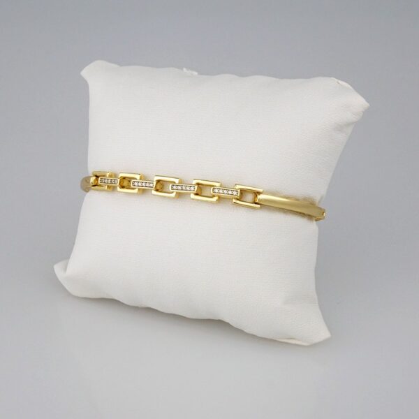 Bracelets Woman/ Pulseras Dama/  Zircon Stone/  14K Real Color// B351