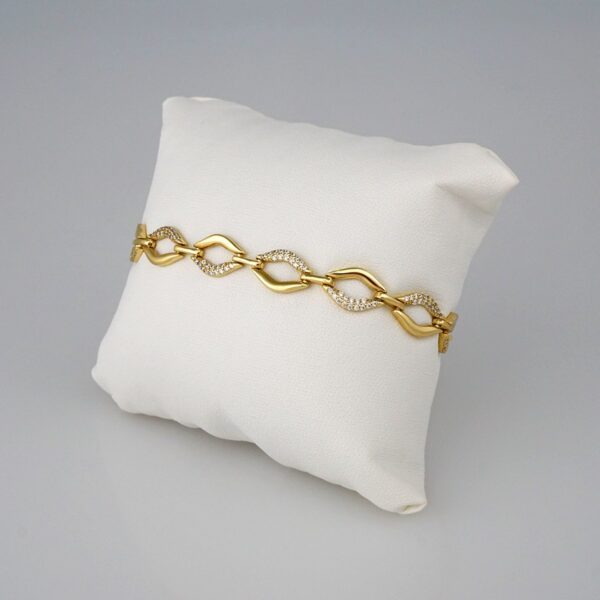 Bracelets Woman/ Pulseras Dama/ Zircon Stone/14K Real Color// B353