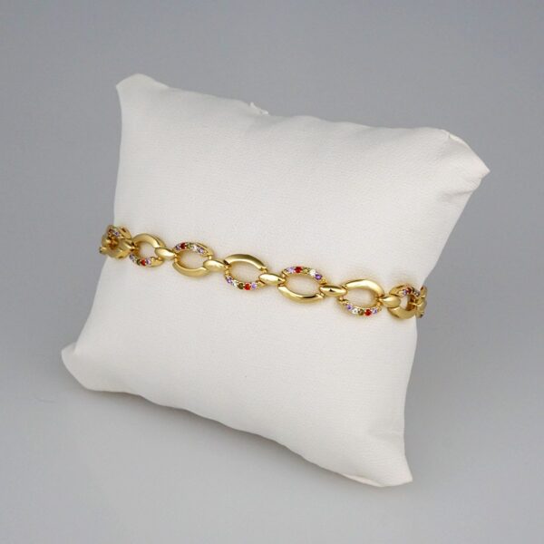 Bracelets Woman/ Pulseras Dama/ Zircon Stone/14K Real Color// B359