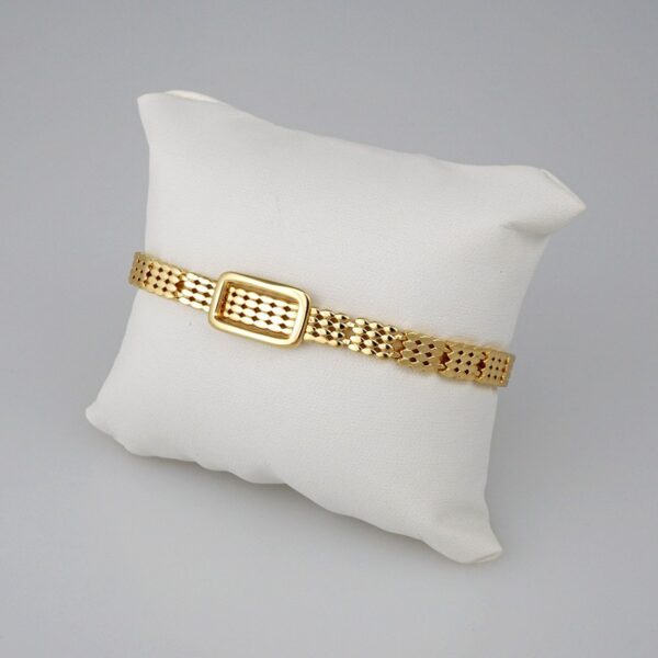 Bracelets Woman/ Manillas Mujer/ 14K Real Color/Plain// B366