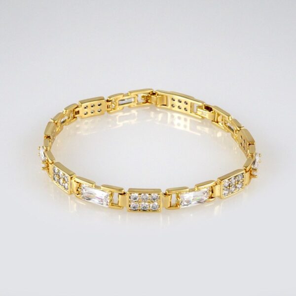 Bracelets Woman/ Pulseras Dama/ Zircon Stone/14K Real Color// B388