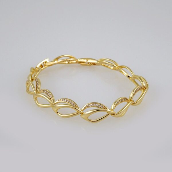 Bracelets Woman/ Pulseras Dama/ Zircon Stone/14K Real Color// B392