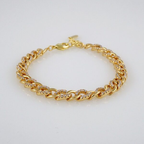 Bracelets Woman/ Pulseras Dama/ Zircon Stone/14K Real Color// B393