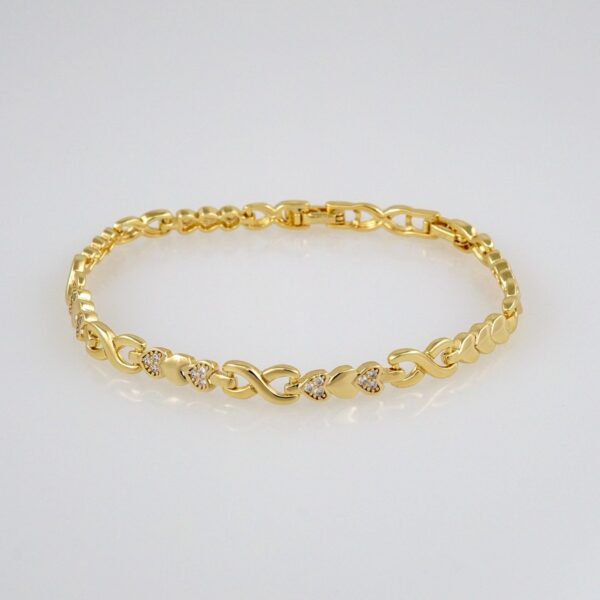 Bracelets Woman/ Pulseras Dama/  Zircon Stone/  14K Real Color// B399
