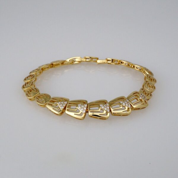 Bracelets Woman/ Pulseras Dama/ Zircon Stone/14K Real Color// B411