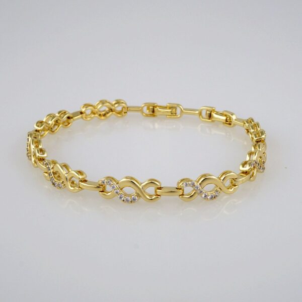 Bracelets Woman/ Pulseras mujer/  Zircon Stone/ 14K Real Color// B416