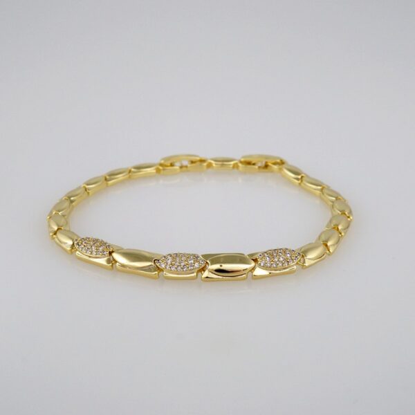 Bracelets Woman/ Pulseras mujer/   Zircon Stone/  14K Real Color// B422