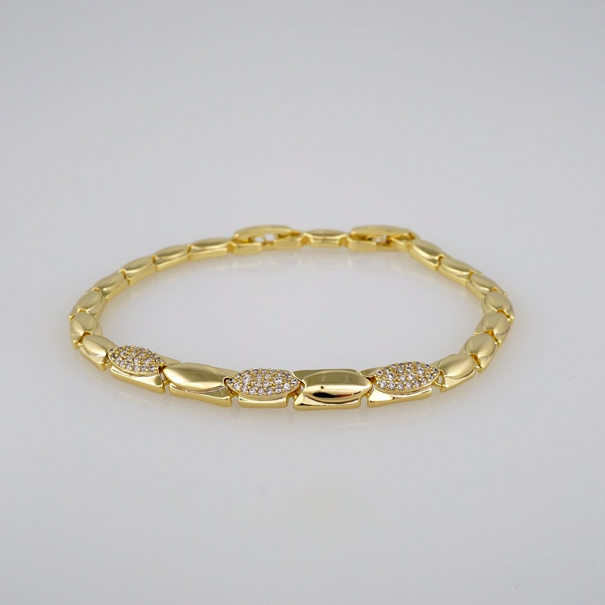 Bracelets Woman/ Pulseras mujer/ Zircon Stone/ 14K Real Color// B422