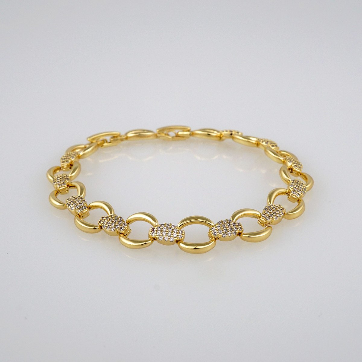 Bracelets Woman/ Pulseras mujer/ Zircon Stone/ 14K Real Color// B423