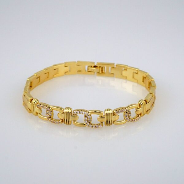 Bracelets Woman/ Pulseras mujer/   Zircon Stone/  14K Real Color// B424