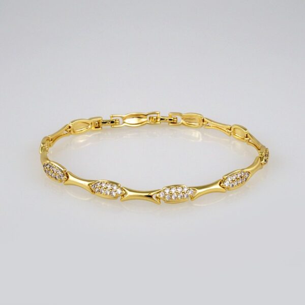 Bracelets Woman/ Pulseras mujer/   Zircon Stone/  14K Real Color// B425