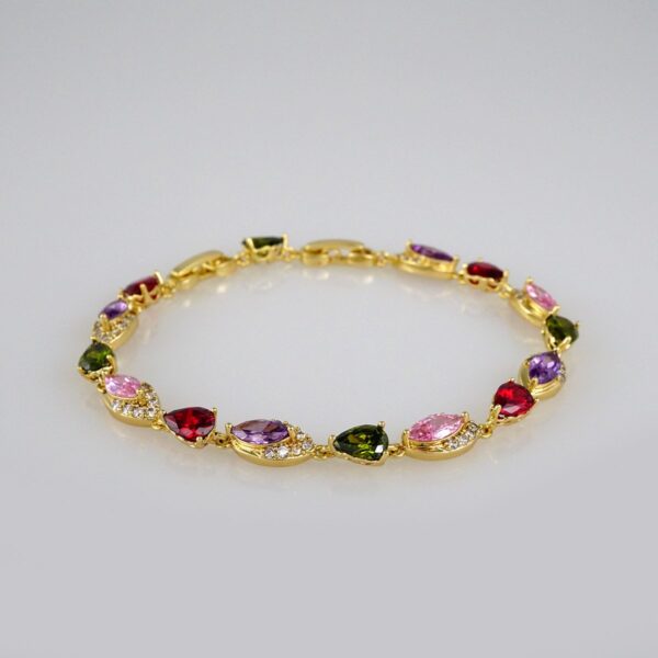Bracelets Woman/ Manillas Mujer/  14K Real Color/  Zircon Stone// B428