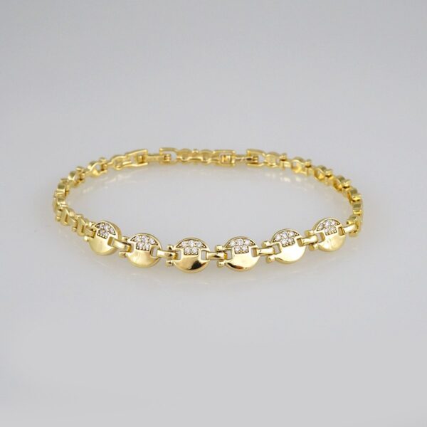Bracelets Woman/ Manillas Mujer/  14K Real Color/  Zircon Stone// B429