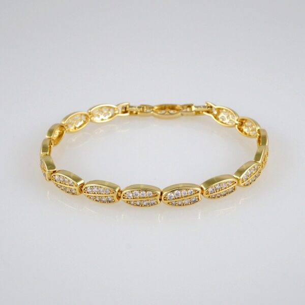 Bracelets Woman/ Manillas Mujer/  14K Real Color/  Zircon Stone// B431