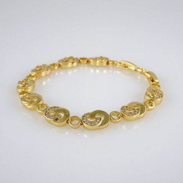 Bracelets Woman/ Pulseras Dama/  Zircon Stone/  14K Real Color// B434