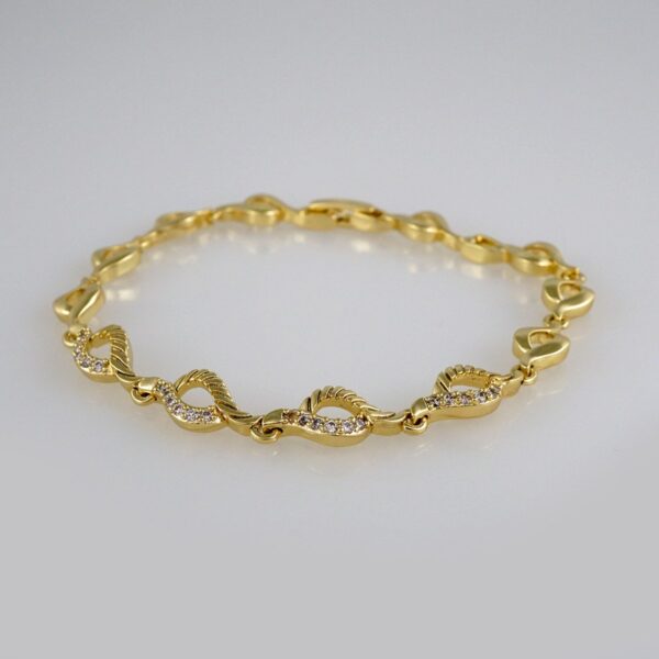 Bracelets Woman/ Pulseras Dama/  Zircon Stone/  14K Real Color// B436
